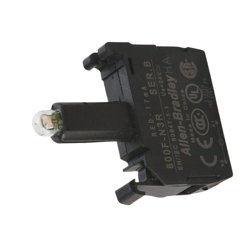 1PCS 800F-N3R 24V AC/DC 22mm Red LED Auxiliary Module 800FPB for Allen Bradley
