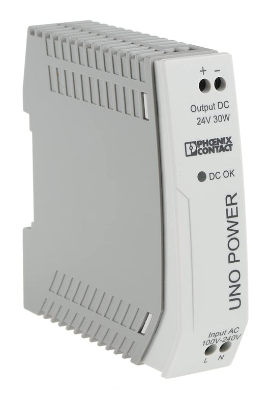 PHOENIX CONTACT UNO-PS/1AC/24DC/30W AC/DC CONVERTER, 30W, 24V, 1.25A