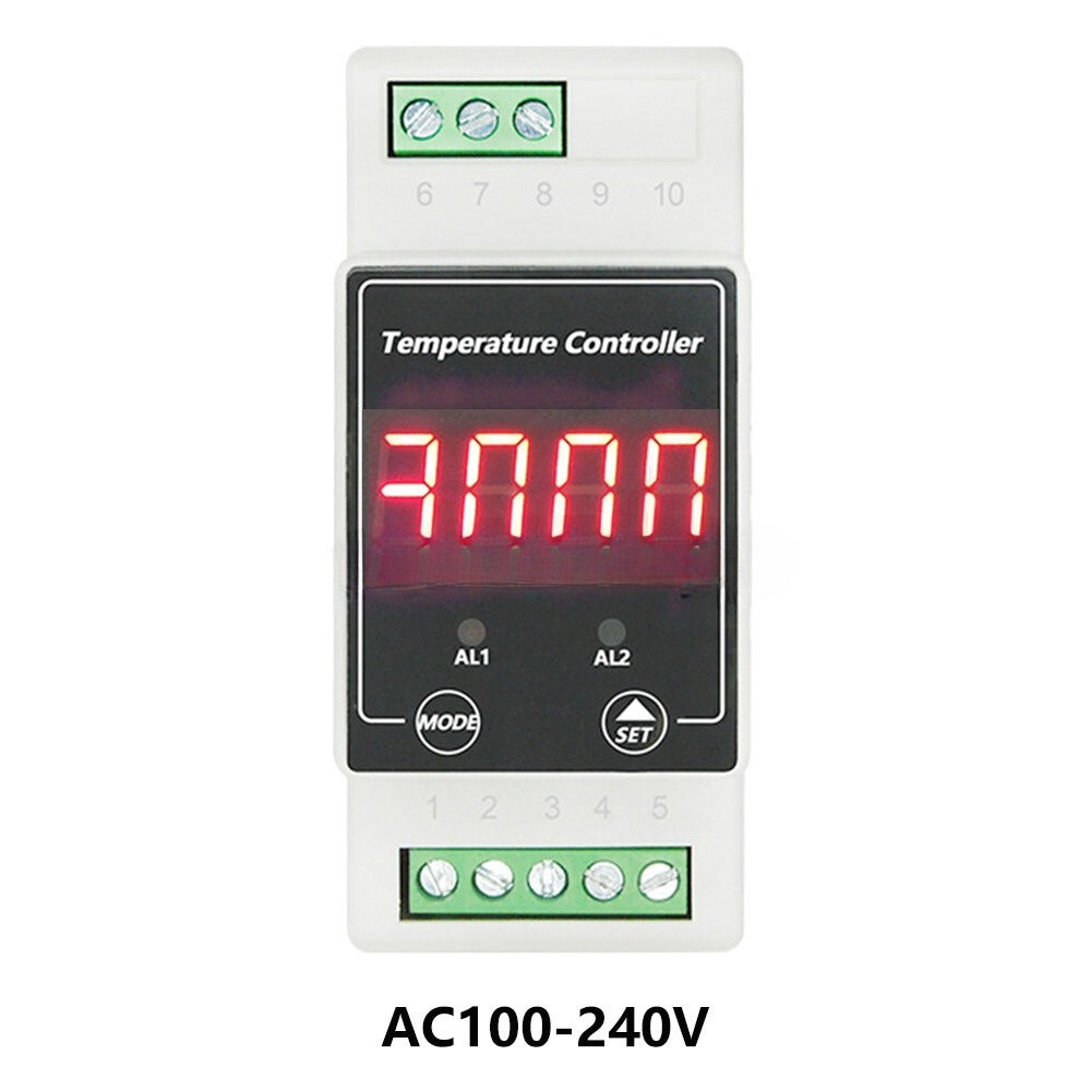 AC100-240V Din Rail Intelligent Digital Temperature Controller Thermostat 8-24V