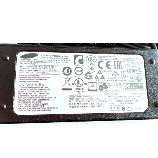 For Samsung 40W 12V 3.33A Charger ATIV Smart PC XE500T1C-HA1US Tablet