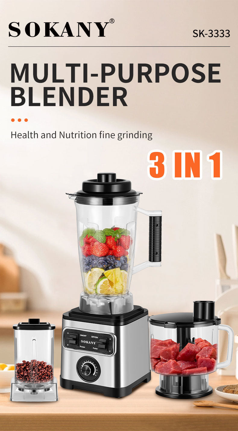 European high-speed wall breaker Household three-in-one meat grinder, bean crushed ice cooking machine, juicer, blender