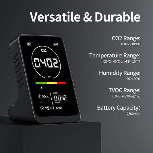 Infrared carbon dioxide detector Air quality detector Temperature and humidity monitoring CO2 NDIR TVOC