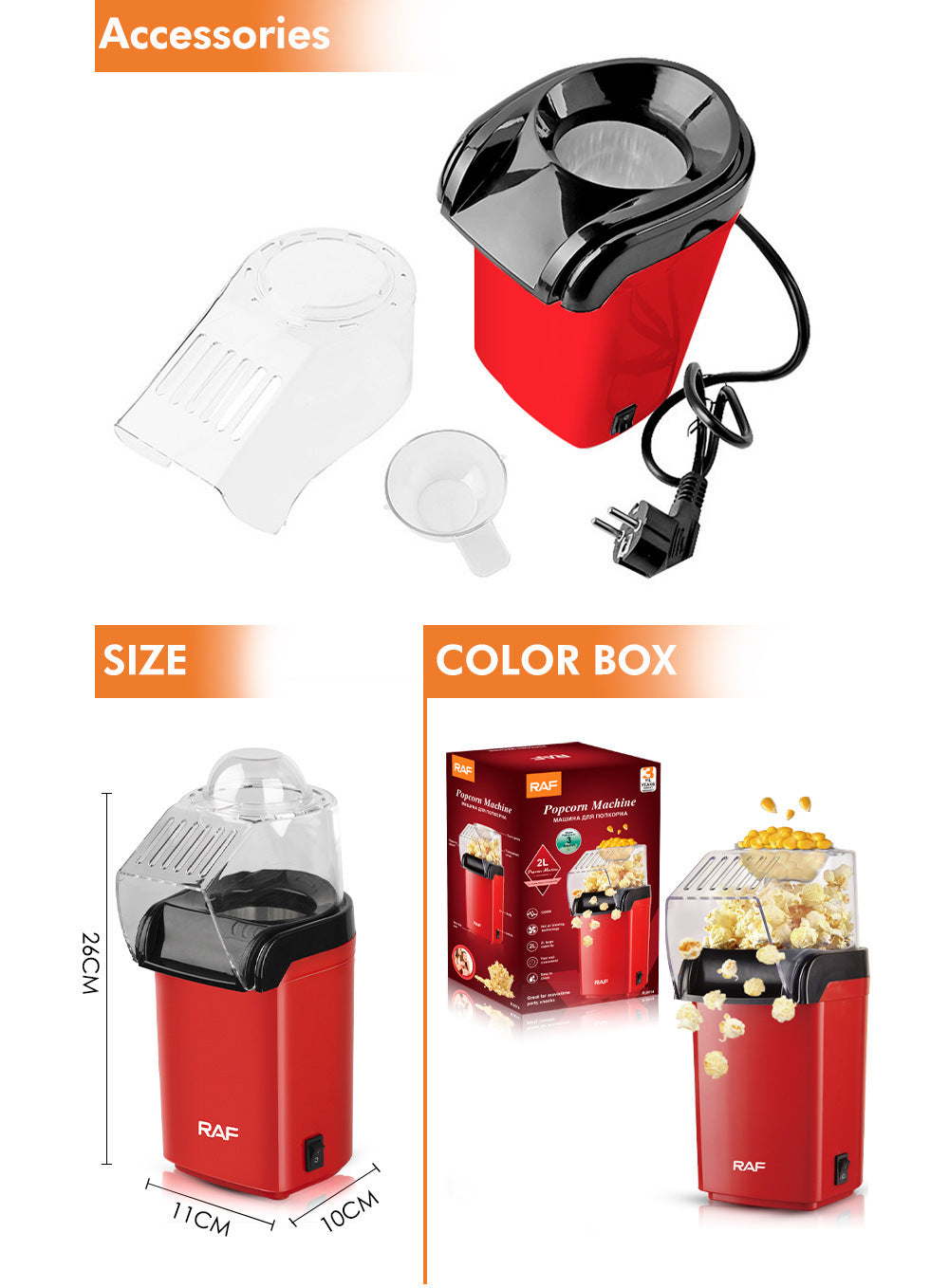 European standard household popcorn machine, automatic mini corn popping machine, small DIY popping machine