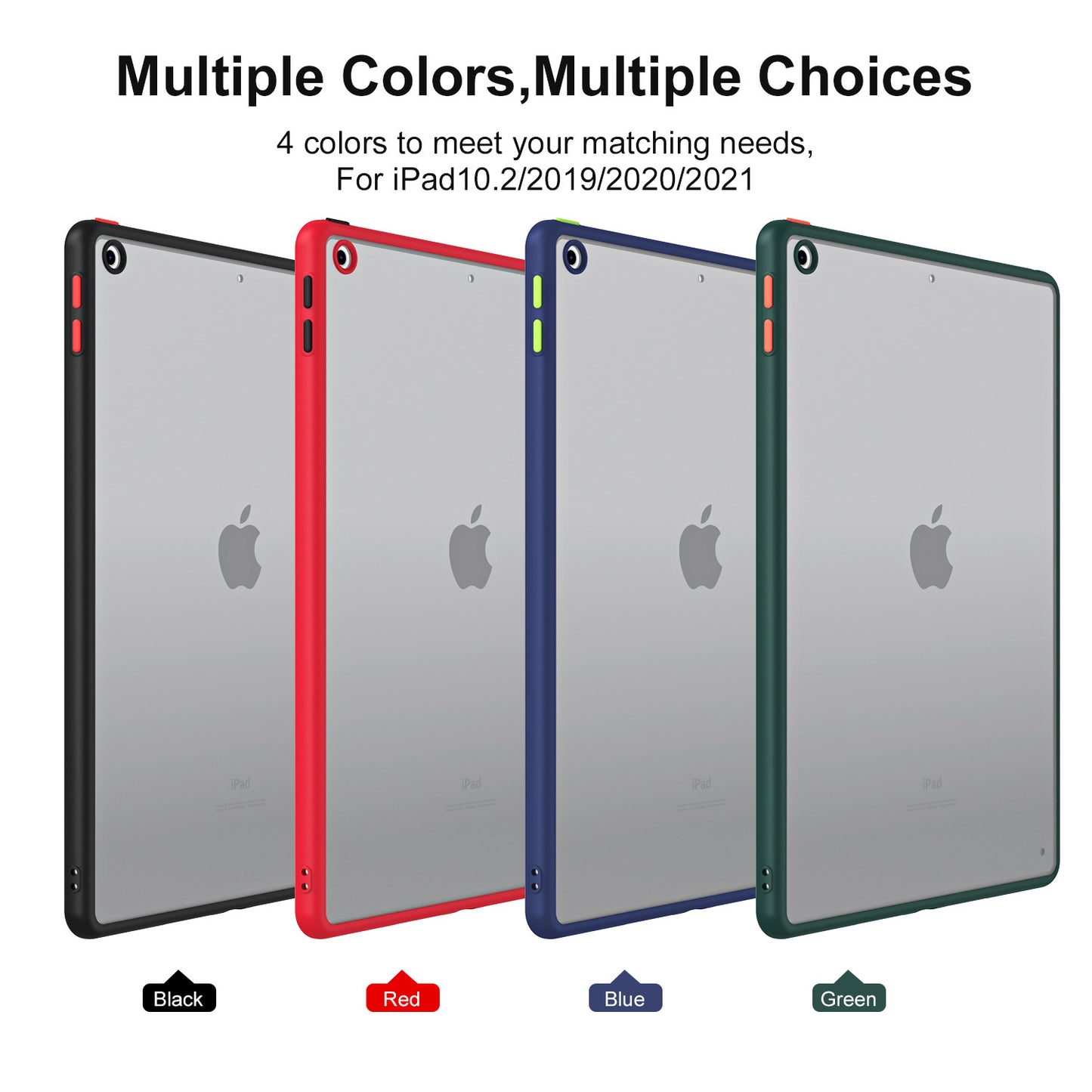 For IPAD11PRO 10.2/9 inch AIR5 4 3 2 mini4 5 6 flat protective shell skin feel
