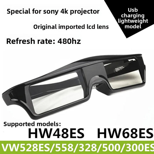 Compatible for Sony sony4K Projector HW50/79/68/69/VW598 Bluetooth Active Shutter 3D Glasses