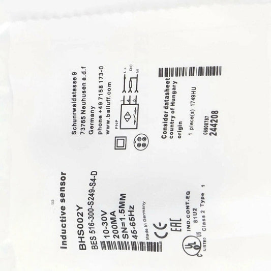 BHS002Y (BES 516-300-S249-S4-D) sensors for BALLUFF