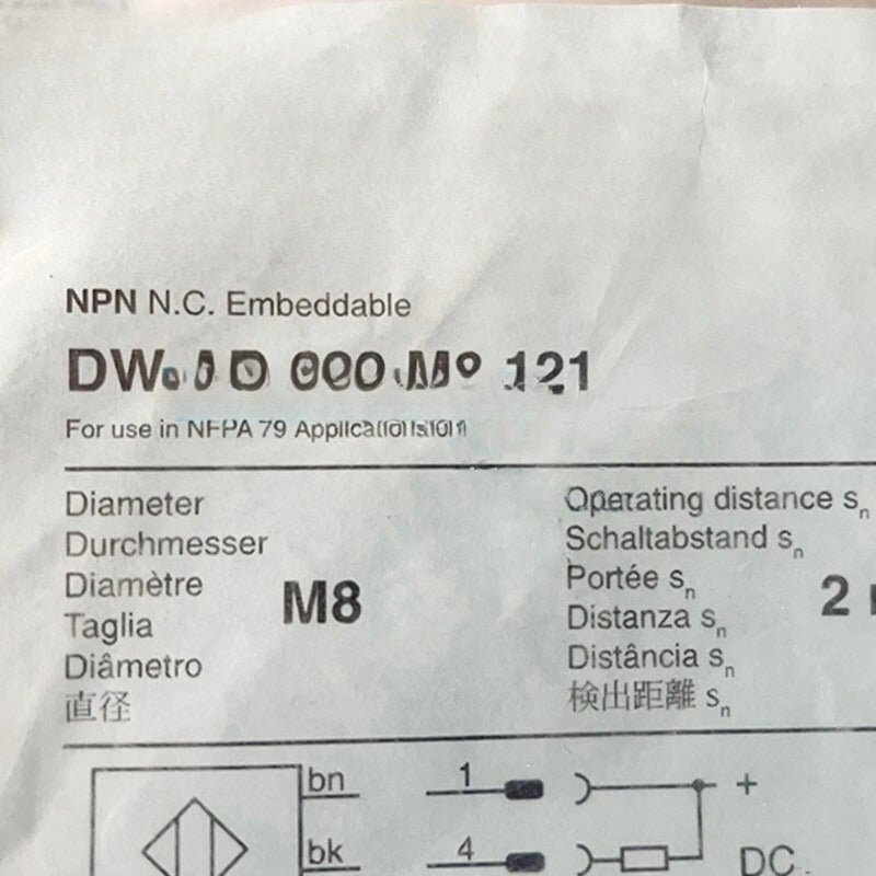 DW-AD-622-M8-121 sensors proximity switches for Contrinex