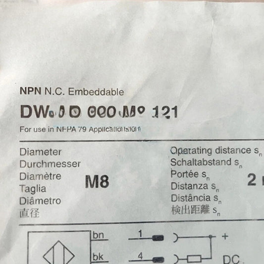 DW-AD-622-M8-121 sensors proximity switches for Contrinex