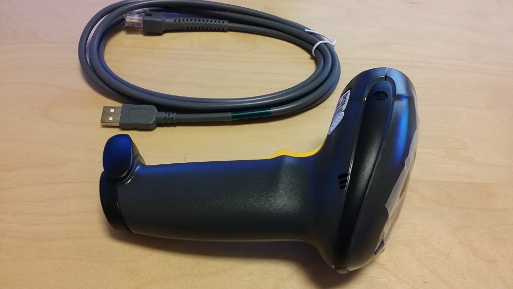 Oringinal MOTOROLA SYMBOL LS4208 Barcode Scanner & New CBA-U01-S07ZAR USB CABLE