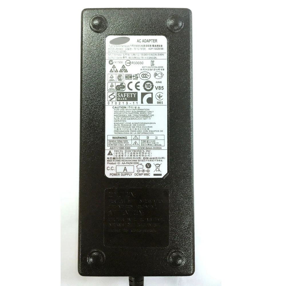 120W 19V 6.32A AC Adapter fit  for Samsung DP700A3B-A02US 23" AIO PC