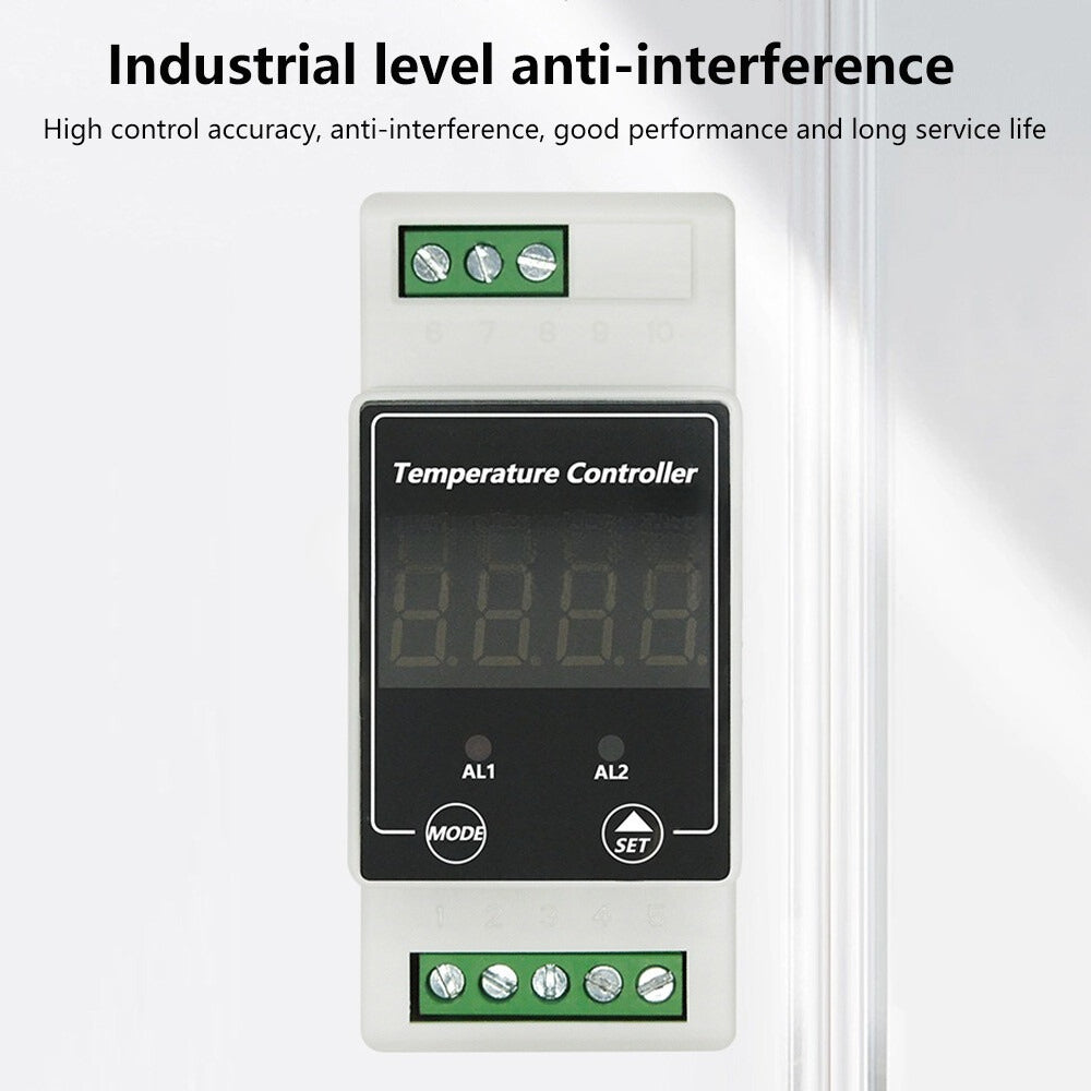 AC100-240V Din Rail Intelligent Digital Temperature Controller Thermostat 8-24V