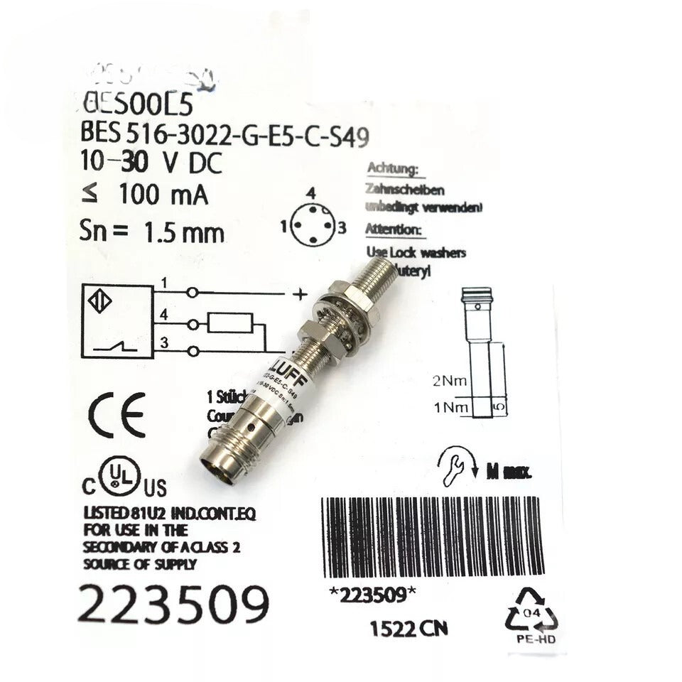 1pc  BES BES00L5 BES 516-3022-G-E5-C-S49 Sensor For BALLUFF
