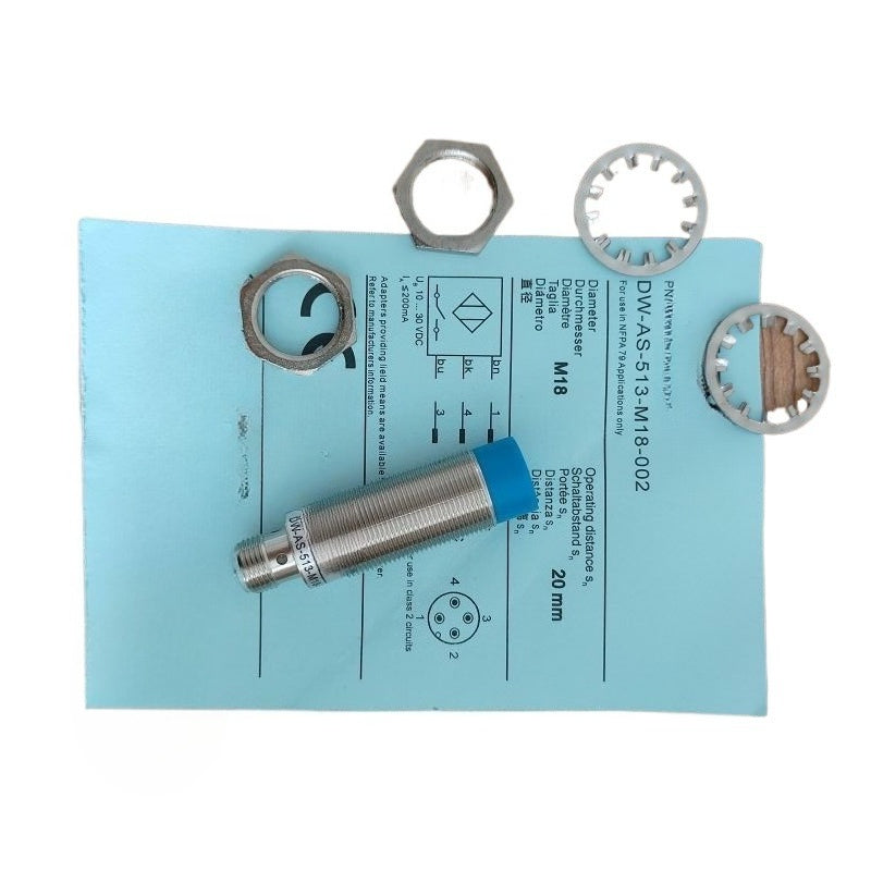 DW-AS-513-M18-002 Inductive Proximity Sensors Switch M18 10-30VDC For Contrinex