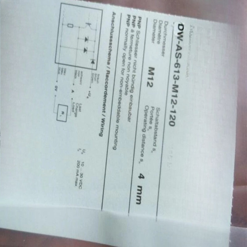 DW-AS-613-M12-120 sensors proximity switches for Contrinex