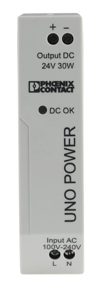 PHOENIX CONTACT UNO-PS/1AC/24DC/30W AC/DC CONVERTER, 30W, 24V, 1.25A