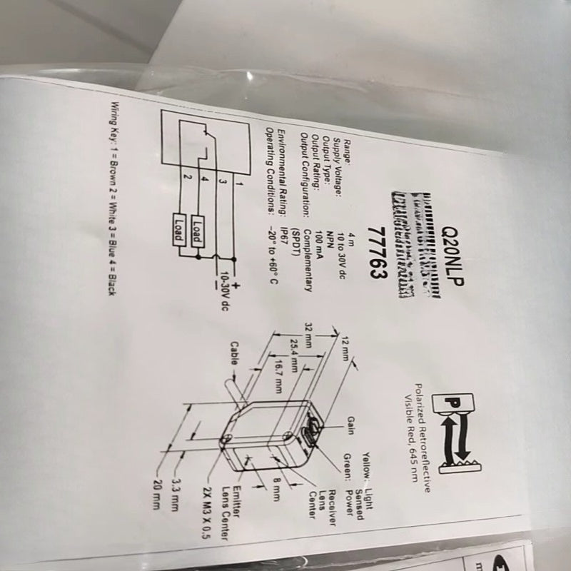Q20NLP Photoelectric sensor switches for Banner
