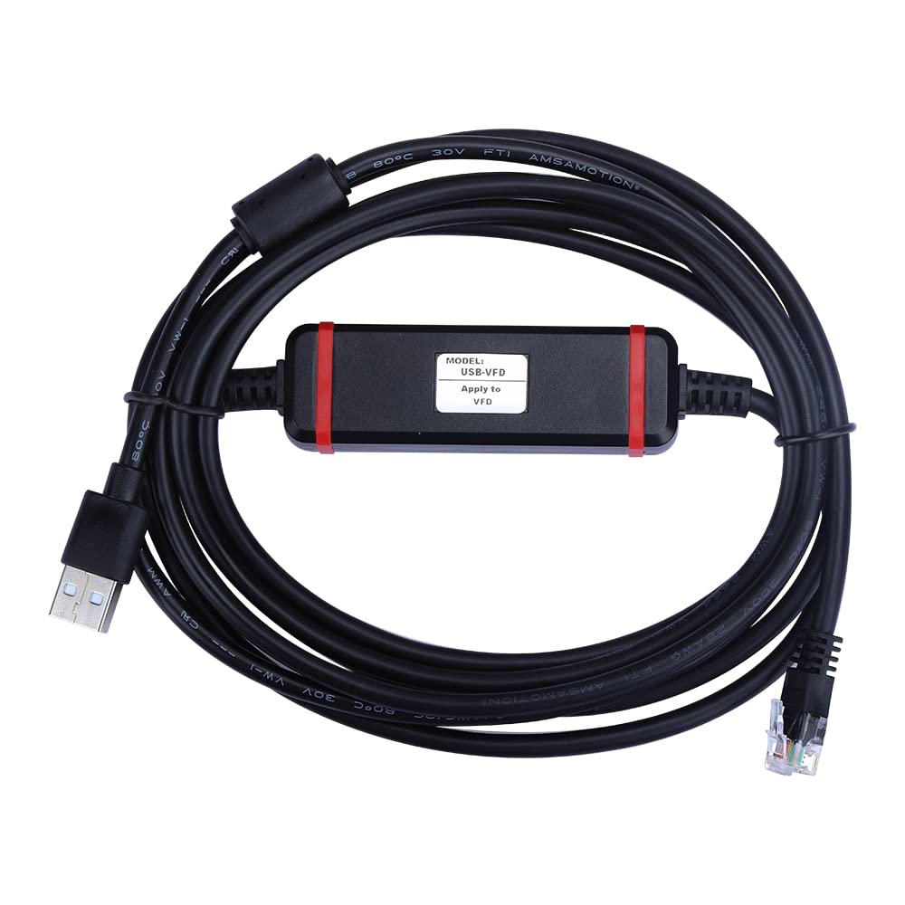 USB-VFD for VFD-E VFD-EL VFD-ED VFD-CH2000 Series Inverter VFD-USB01 Download Cable Black Red