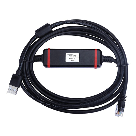 USB-VFD for VFD-E VFD-EL VFD-ED VFD-CH2000 Series Inverter VFD-USB01 Download Cable Black Red