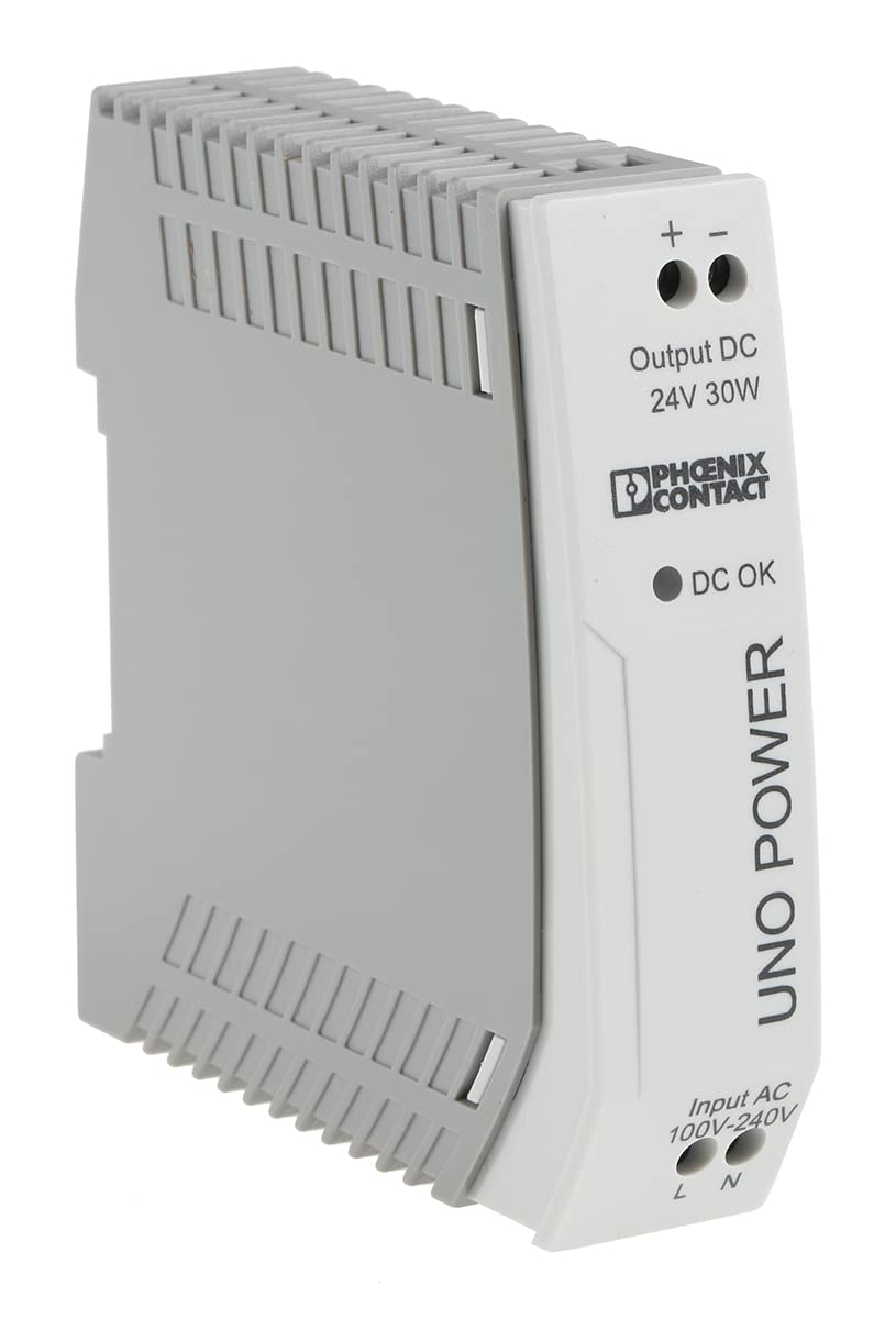 PHOENIX CONTACT UNO-PS/1AC/24DC/30W AC/DC CONVERTER, 30W, 24V, 1.25A