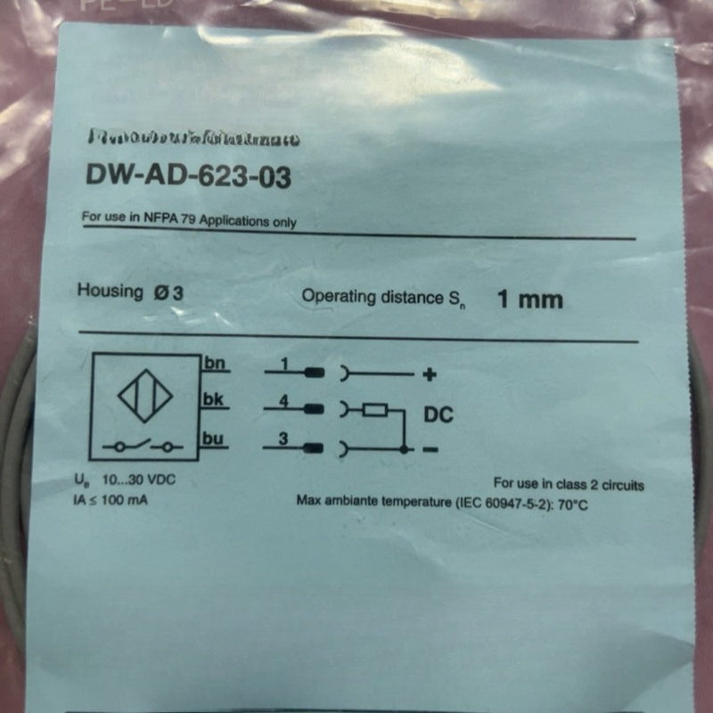 DW-AD-623-03 sensors proximity switches for Contrinex