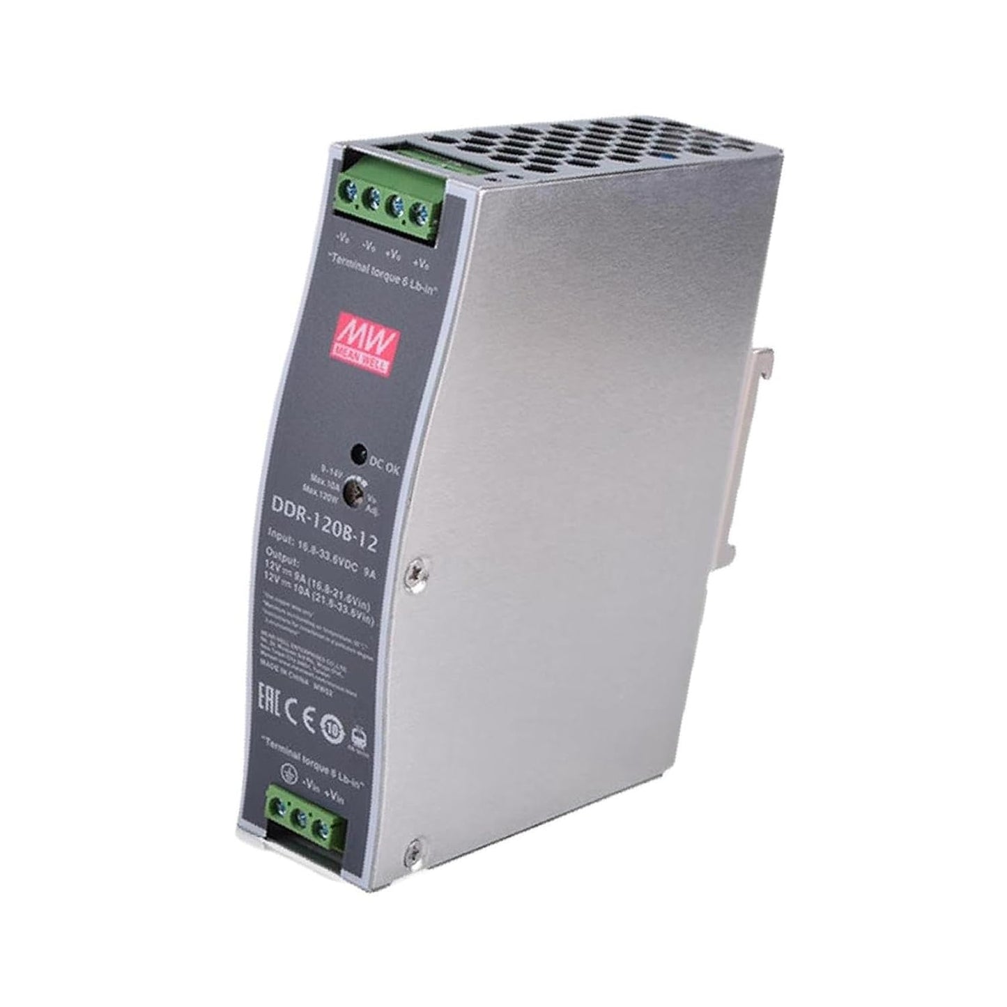 MEAN WELL DDR-120B-12 120W DIN Rail DC/DC Converter O/P +12V10A - 1 item(s)