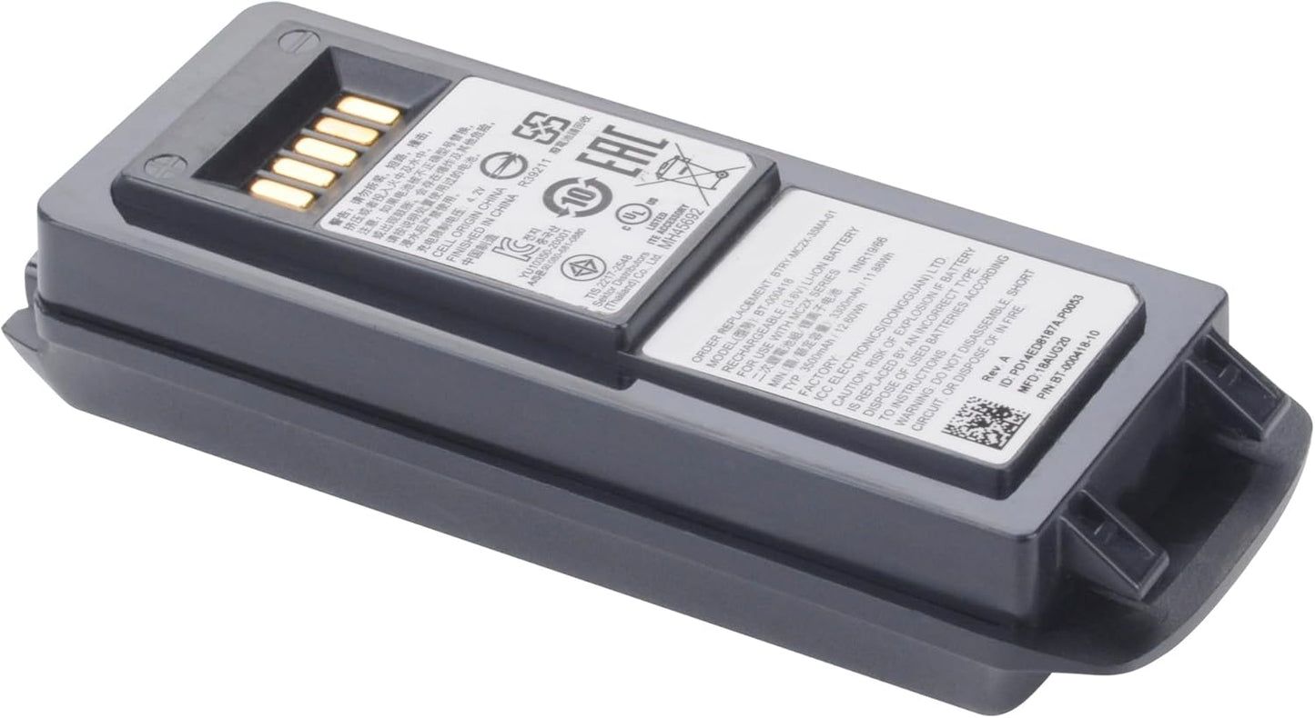 BT-000418 Battery for Symbol Zebra Scanner MC2X MC2200 MC2700 BTRY-MC2X-35MA-01 BT-000418 Scanner New Li-ion Battery Replacement 3.6V 3500mAh/12.60Wh