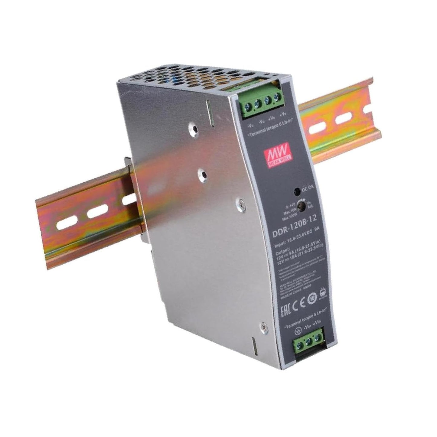 MEAN WELL DDR-120B-12 120W DIN Rail DC/DC Converter O/P +12V10A - 1 item(s)
