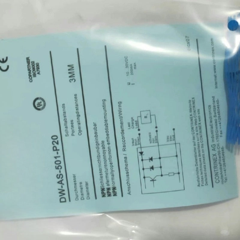1pcs DW-AS-501-P20 sensors proximity switches for Contrinex