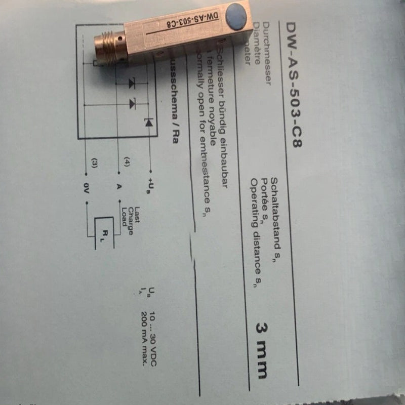 DW-AS-503-C8 sensors proximity switches for Contrinex