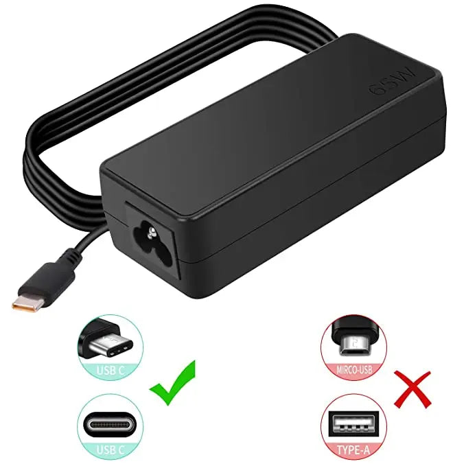 Fit for Lenovo 45W 65W Charger AC Adapter ADLX45YCC3A ADLX45ULCC2A Type-C USB-C