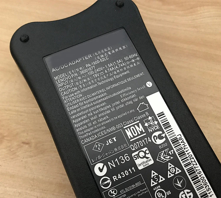 Fit for Lenovo IdeaPad ADP-90RH B PA-1900-52LC 0713A1990 19V 4.74A AC Adapter