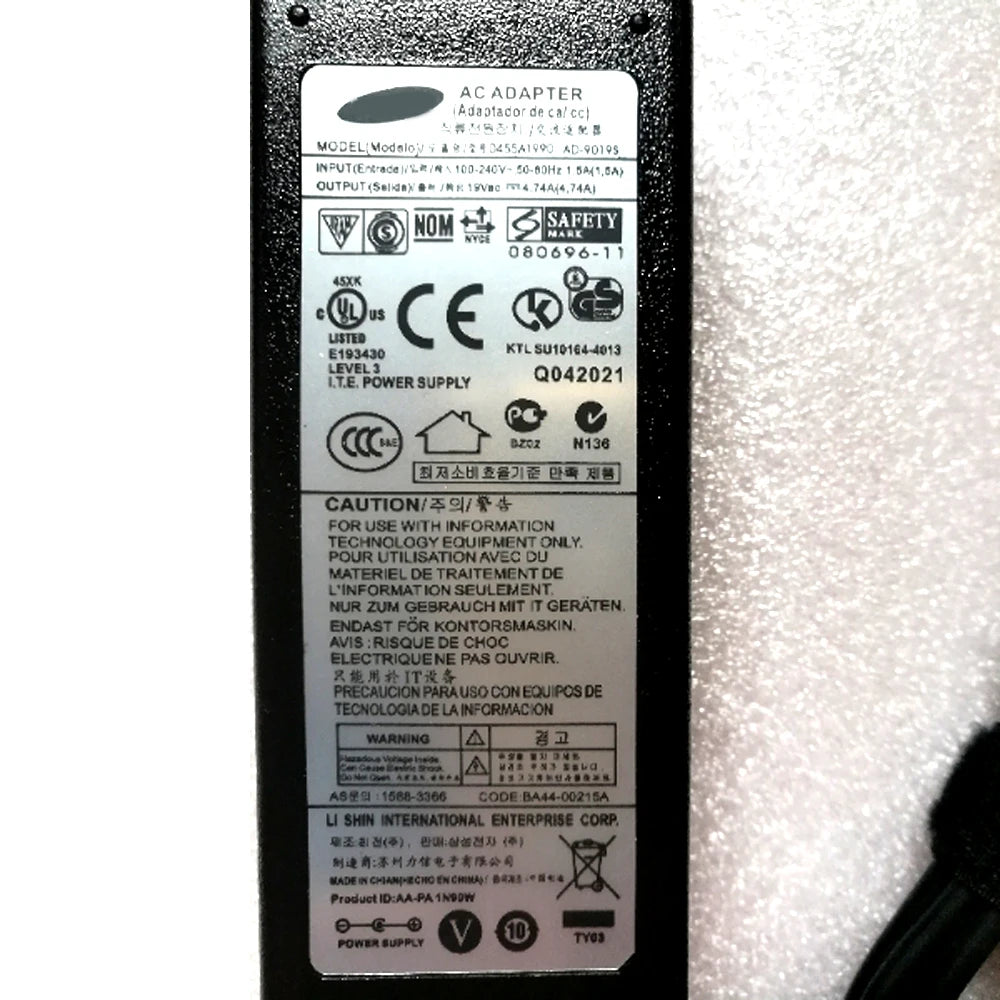 Fit for Samsung 19V 4.74A M50 M55 M30 M40 M40Plus AC Power Adapter