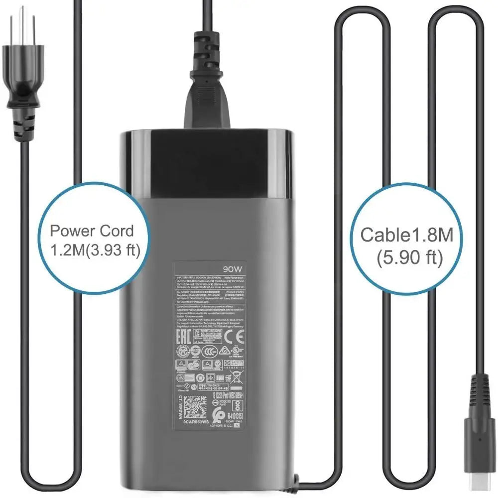 For HP 90W USB Type C Spectre AC Adapter 904082-003 904144-850