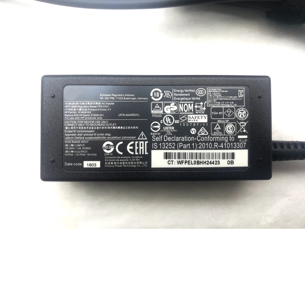 L43407-001 934739-850 45w Type-C AC Power Adapter Charger fit for HP Chromebook