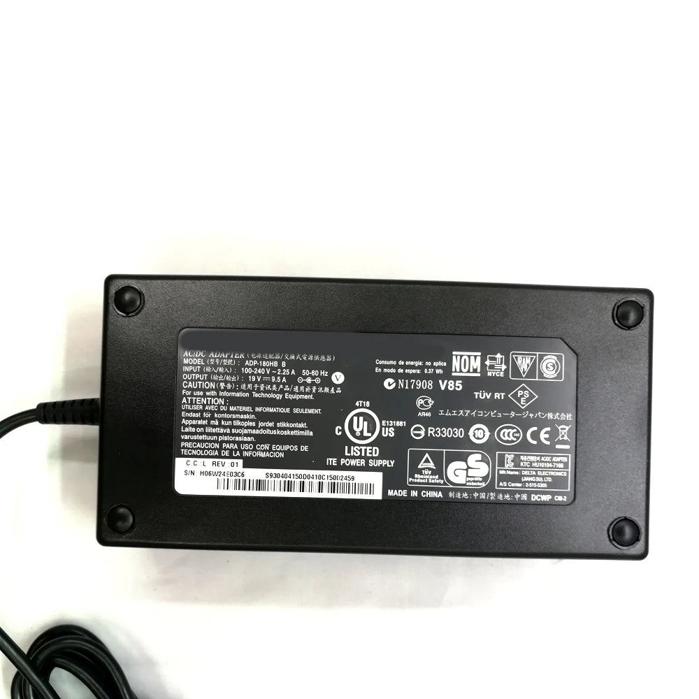 MSI Delta 19V 9.5A AC Adapter for MSI AE2420 3D-046US ADP-180HB B