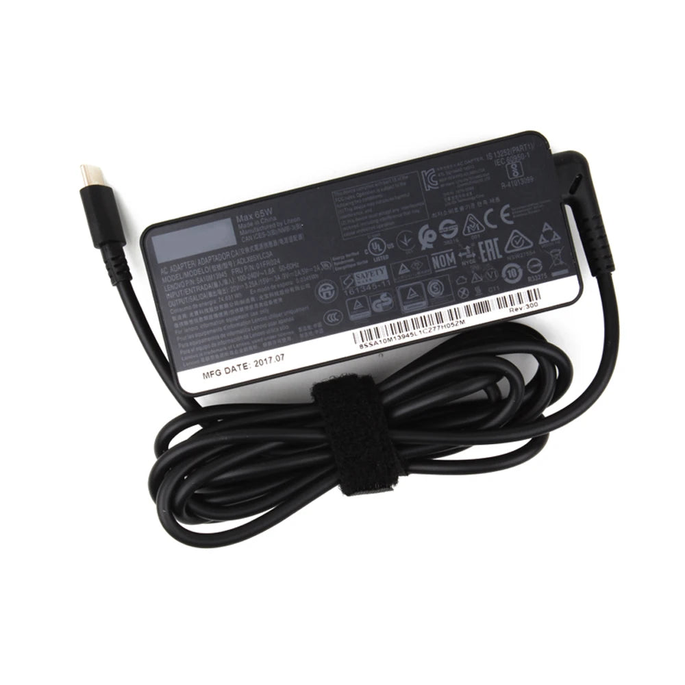 New USB-C TYPE-C Power Charger Adapter ADLX65YCC3A fit for Lenovo ThinkPad X1 Carbon