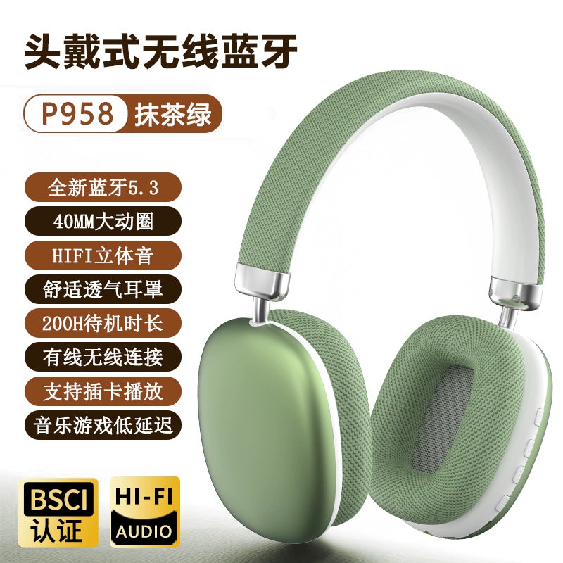 P958 Wireless Headset Long Battery Life Universal Bluetooth Headset Suitable for Apple Huawei Mobile Phones