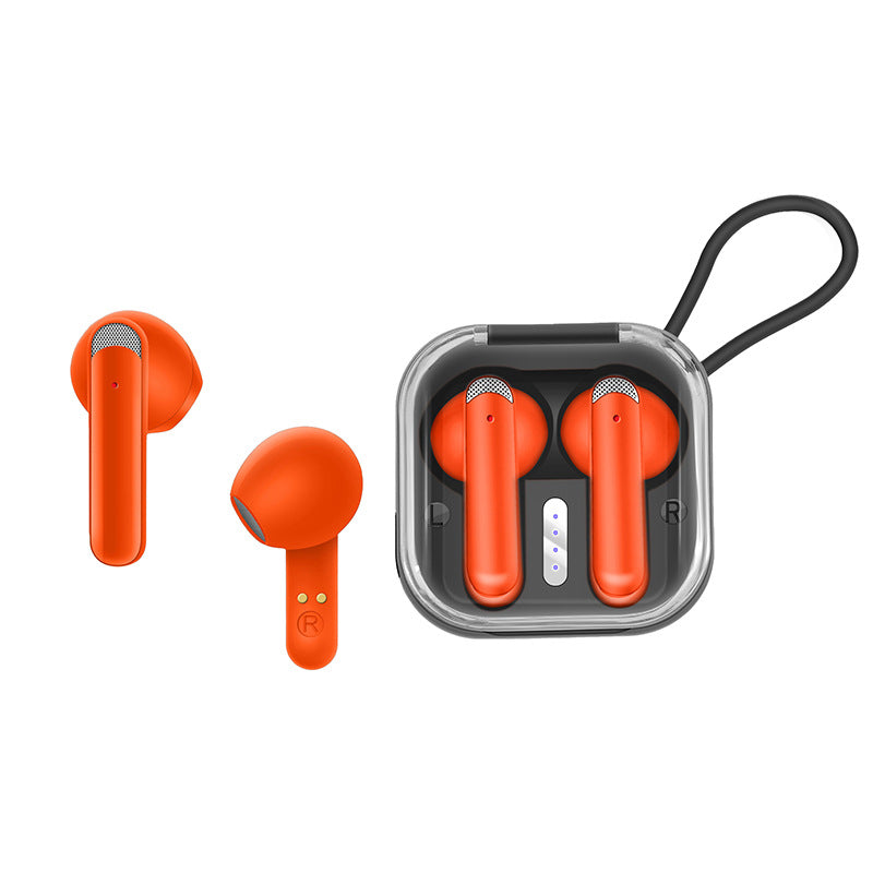 AKZ-S21 Sports Earphones Mini Transparent Shell Bluetooth Earphones TWS Lightweight Running Type-c Charging Port
