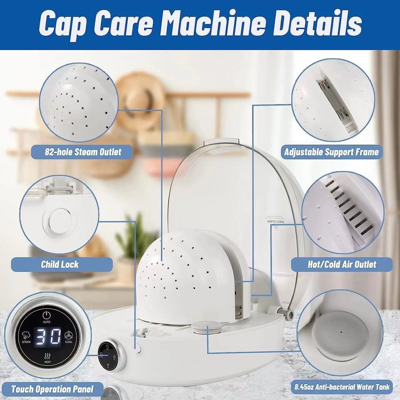 Multifunctional hat wig care machine convenient life steam ironing machine high power cleaning machine disinfection machine