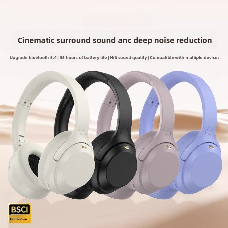 Head-mounted Bluetooth headset, wireless noise reduction headset, long standby for computer e-sports games