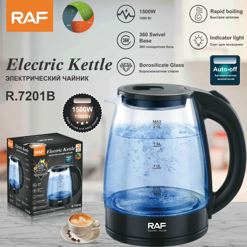 European standard glass electric kettle household electric kettle automatic power-off kettle health R.7201