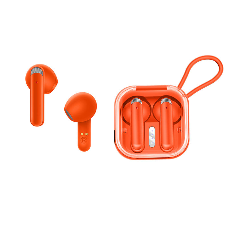 AKZ-S21 Sports Earphones Mini Transparent Shell Bluetooth Earphones TWS Lightweight Running Type-c Charging Port
