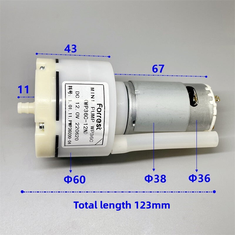 60mm DC 12V Large Flow Micro 555 Vacuum Pump Air Oxygen Pump DIY Inflator Packer