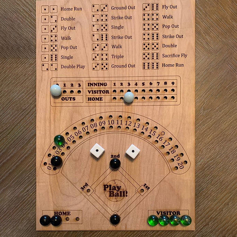 Baseball Dice Board Game Baseball Dice Board Game Party Props