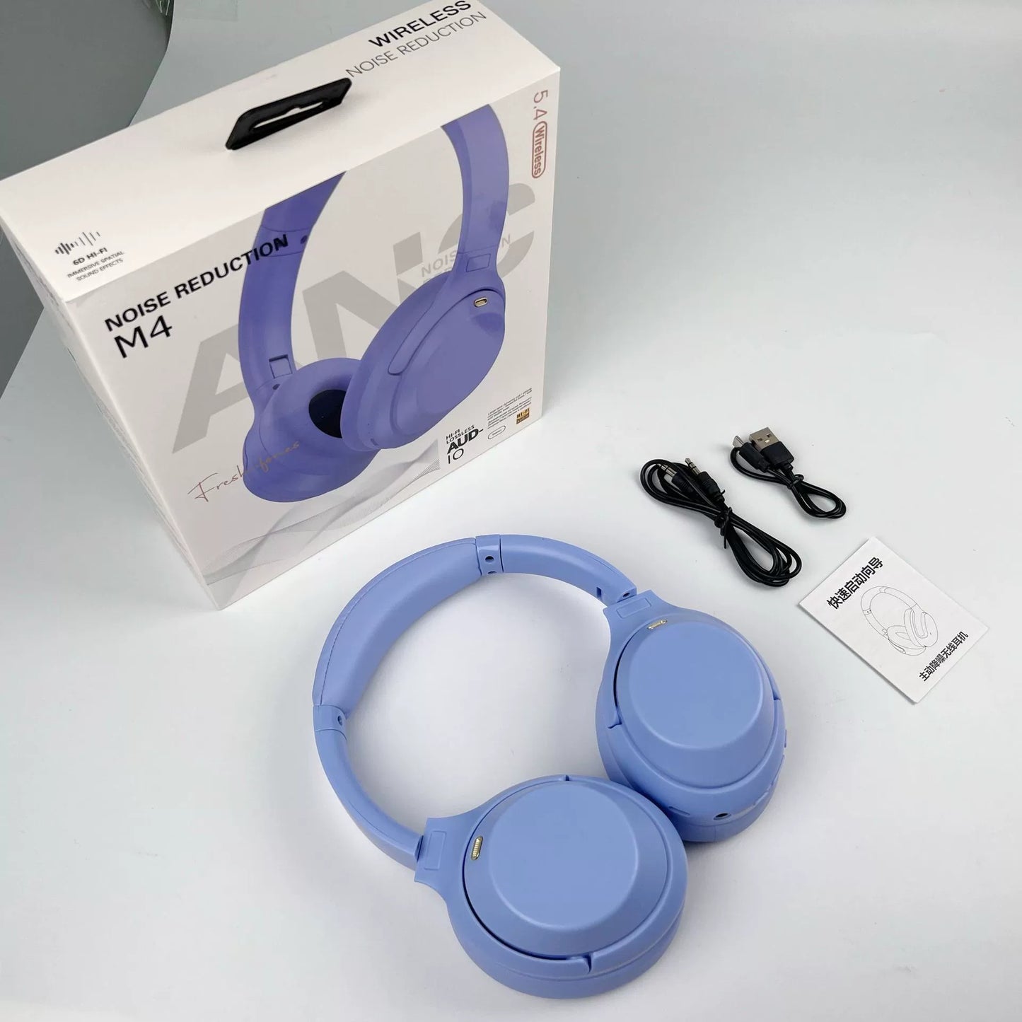 Head-mounted Bluetooth headset, wireless noise reduction headset, long standby for computer e-sports games