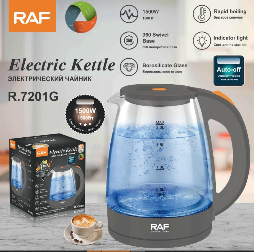European standard glass electric kettle household electric kettle automatic power-off kettle health R.7201