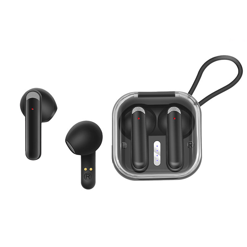 AKZ-S21 Sports Earphones Mini Transparent Shell Bluetooth Earphones TWS Lightweight Running Type-c Charging Port