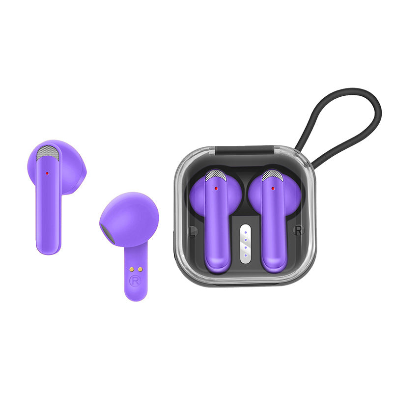 AKZ-S21 Sports Earphones Mini Transparent Shell Bluetooth Earphones TWS Lightweight Running Type-c Charging Port