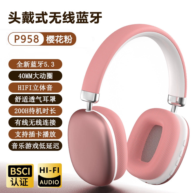 P958 Wireless Headset Long Battery Life Universal Bluetooth Headset Suitable for Apple Huawei Mobile Phones