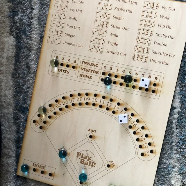 Baseball Dice Board Game Baseball Dice Board Game Party Props